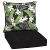 Style Selections 2-Piece Oliani Tropical Black Floral Deep Seat Patio Chair Cushion -STYLE SELECTIONS Sales 47235050 L
