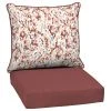 Style Selections 2-Piece Poet's Garden Red Geometric Deep Seat Patio Chair Cushion -STYLE SELECTIONS Sales 47235051 L