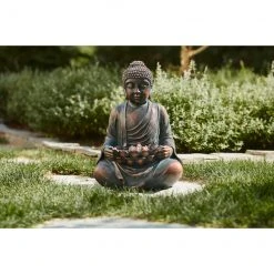 Style Selections 25-in x 18-in Bronze Resin Buddha Fountain -STYLE SELECTIONS Sales 47635016b L