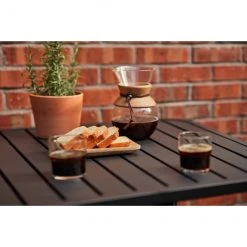 Style Selections Square Outdoor Table - Steel - 33-in x 33-in x 39-in - Matte Black -STYLE SELECTIONS Sales 47865000d L