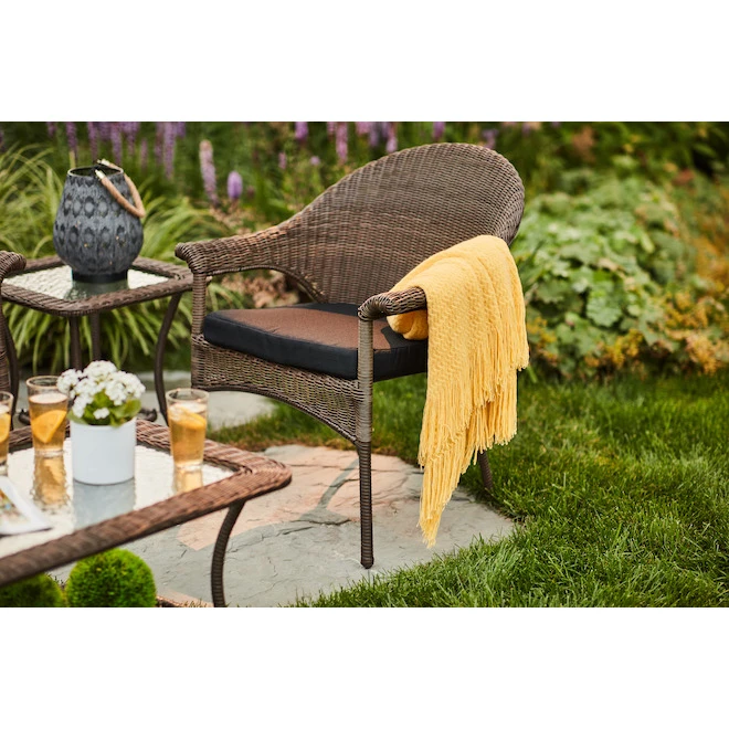 Style Selections 1-Piece Spruce Hills Black Patio Seat Pad 2 Style Selections 1-Piece Spruce Hills Black Patio Seat Pad - Image 2