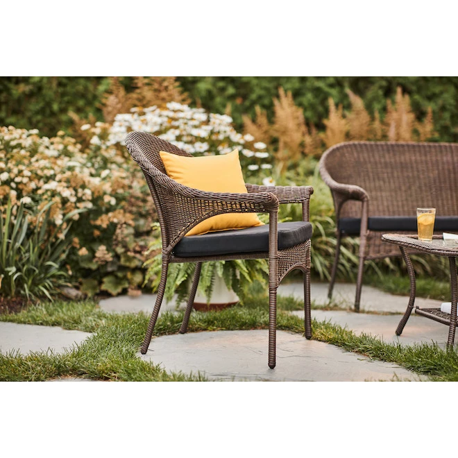 Style Selections 1-Piece Spruce Hills Black Patio Seat Pad 3 Style Selections 1-Piece Spruce Hills Black Patio Seat Pad - Image 3
