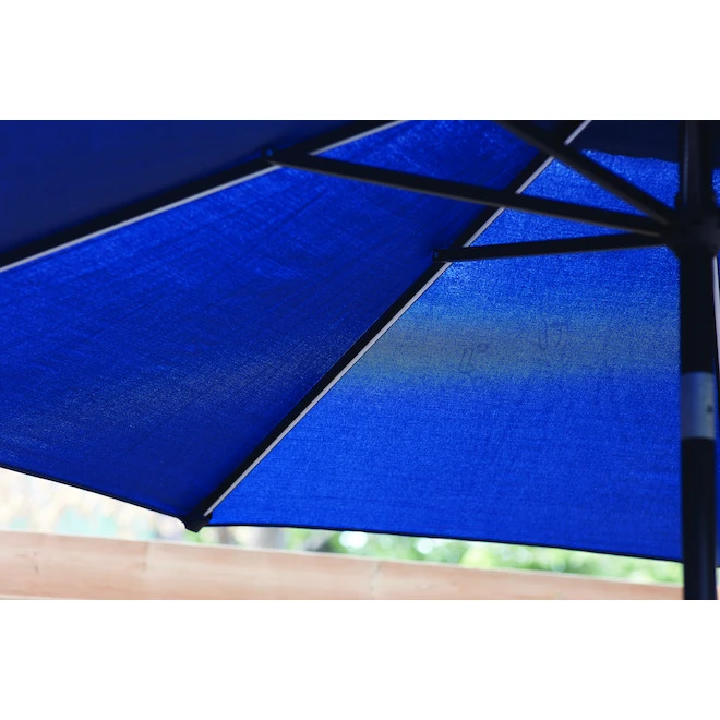 Style Selections 9-ft Market Umbrella with Solar LED Lighting - Aluminum and Olefin - Tiltable - Navy Canopy 3 Style Selections 9-ft Market Umbrella with Solar LED Lighting - Aluminum and Olefin - Tiltable - Navy Canopy - Image 3