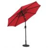 Style Selections Tiltable Umbrella - Aluminum and Red Olefin - 9-ft -STYLE SELECTIONS Sales 48655012 L