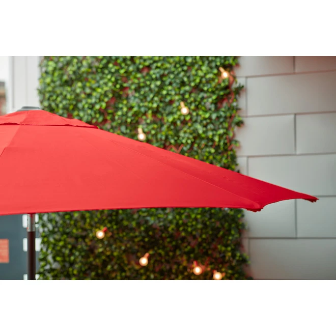 Style Selections Tiltable Umbrella - Aluminum and Red Olefin - 9-ft 2 Style Selections Tiltable Umbrella - Aluminum and Red Olefin - 9-ft - Image 2