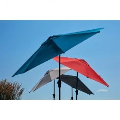 Style Selections Tiltable Umbrella - Aluminum and Red Olefin - 9-ft 7 Style Selections Tiltable Umbrella - Aluminum and Red Olefin - 9-ft -STYLE SELECTIONS Sales 48655012d L