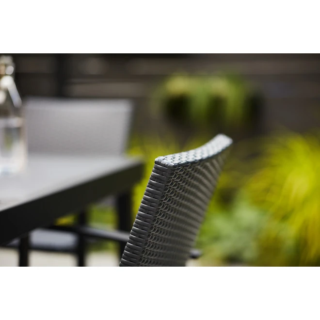 Style Selections Spoga Adam Black Patio Chair - Stackable - 22.5-in x 23.5-in x 34.5-in 3 Style Selections Spoga Adam Black Patio Chair - Stackable - 22.5-in x 23.5-in x 34.5-in - Image 3