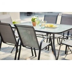 Style Selections Stackable Patio Chair - Powder-Coated Frame - Charcoal Grey -STYLE SELECTIONS Sales 48655022d L