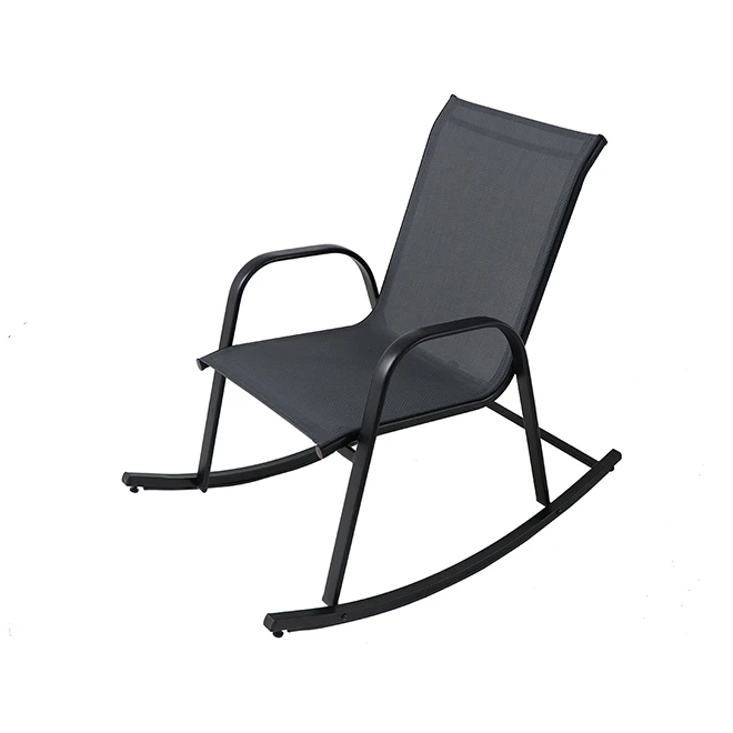 Style Selections Rocking Patio Chair - Powder-Coated Steel Frame - Charcoal Grey 1 Style Selections Rocking Patio Chair - Powder-Coated Steel Frame - Charcoal Grey