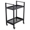Service Cart - 16.14" x 27.95" x 28.95" - Black