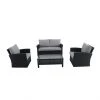 Style Selections Matheson Outdoor Conversation Set - 4 Pieces - Resin and Steel Frame - Black/Grey 3 Style Selections Matheson Outdoor Conversation Set - 4 Pieces - Resin and Steel Frame - Black/Grey -STYLE SELECTIONS Sales 48655039 L