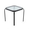 Style Selections Pelham Bay Outdoor Table - Steel and Glass - 16-in x 17-in - Black -STYLE SELECTIONS Sales 48655044 L