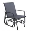 Style Selections Black Glider Patio Chair - 24-in x 36-in x 27-in - Steel -STYLE SELECTIONS Sales 48655068 L
