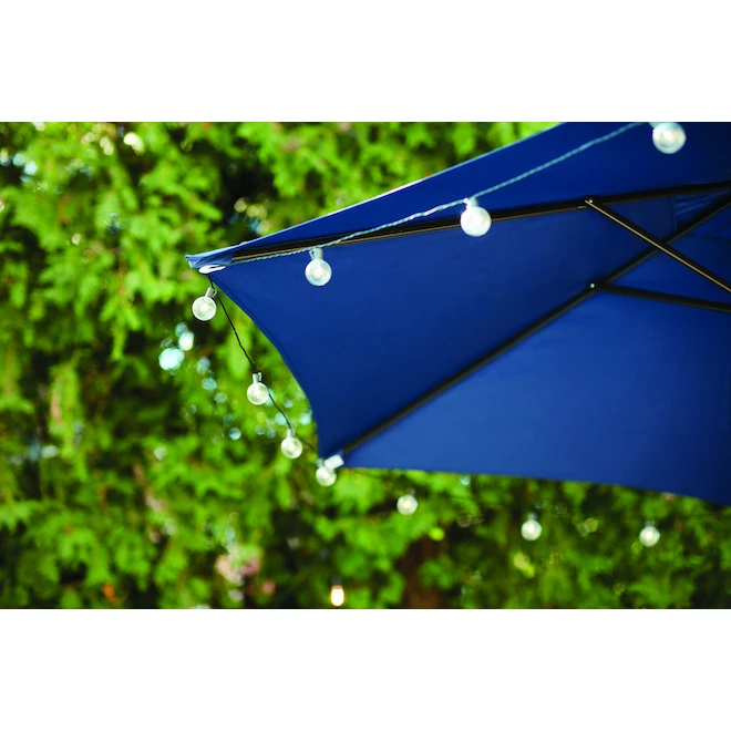 Style Selections Blue Fabric and Steel 7.5-ft Umbrella 3 Style Selections Blue Fabric and Steel 7.5-ft Umbrella - Image 3