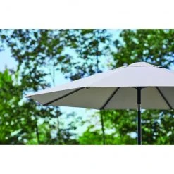 Style Selections Umbrella - 9-ft - Aluminum/Fabric - Grey -STYLE SELECTIONS Sales 48655082b L