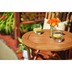 Style Selections Danforth Rea Bistro Set - Wood - 3-Piece - Brown -STYLE SELECTIONS Sales 48655111c L