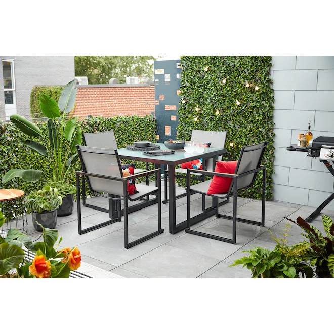 Style Selections Exterior 40-in Dining Table with Glass Top 2 Style Selections Exterior 40-in Dining Table with Glass Top - Image 2