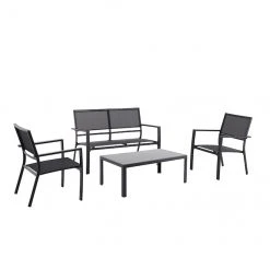 Style Selections Carlson 4-Piece Metal Frame Patio Conversation Set