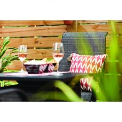 Hartford 5-Piece Patio Set with Gas Fire Table - C-Spring Motion Chairs - Black -STYLE SELECTIONS Sales 49095003c L