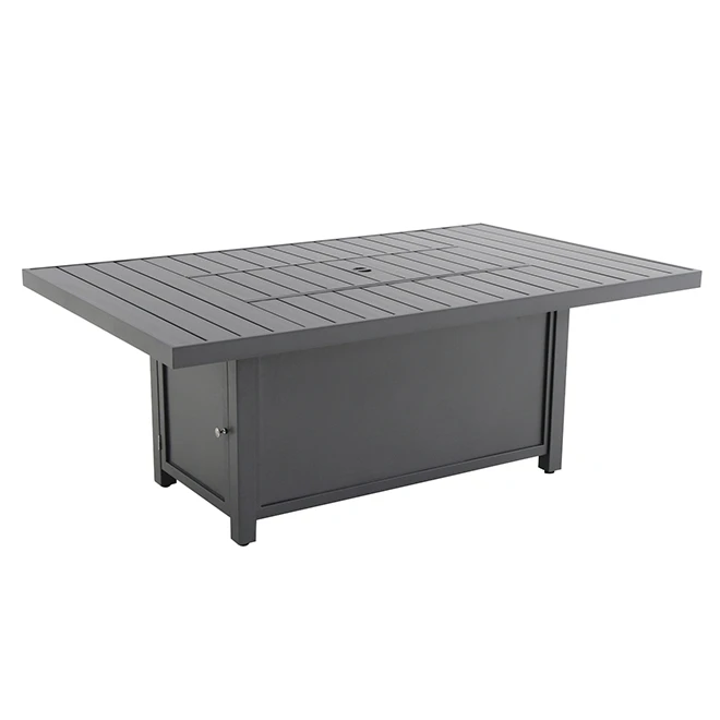 Style Selections 55,000 BTU 64-in Fire Table in Black Aluminum 1 Style Selections 55,000 BTU 64-in Fire Table in Black Aluminum