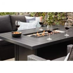 Style Selections 55,000 BTU 64-in Fire Table in Black Aluminum 6 Style Selections 55,000 BTU 64-in Fire Table in Black Aluminum -STYLE SELECTIONS Sales 49095004c L