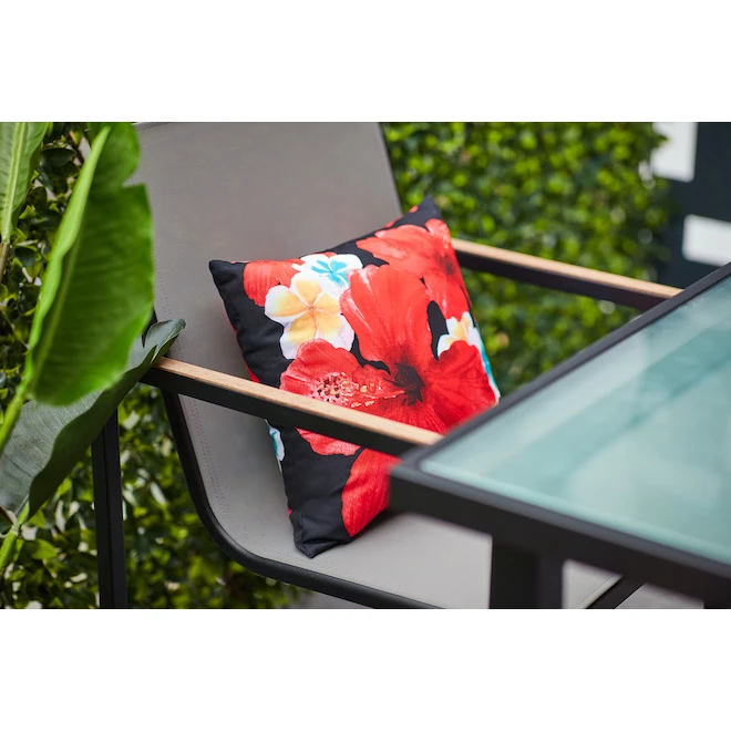 Style Selections Outdoor Throw Pillow - Hibiscus Pattern - Polyester - 16-in x 16-in 3 Style Selections Outdoor Throw Pillow - Hibiscus Pattern - Polyester - 16-in x 16-in - Image 3