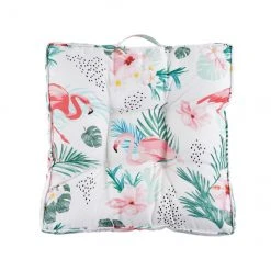 Style Selections 1-Piece Flamingo White Patio Furniture Cushion