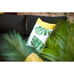 Style Selections 16-in x 16-in Exterior Cushion Palm Leave -STYLE SELECTIONS Sales 49235148d L