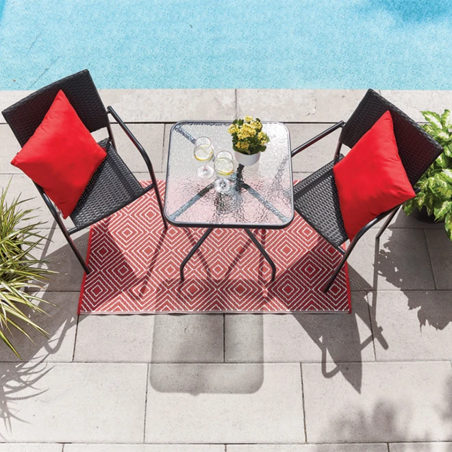 Style Selection Bistro Patio Set - Steel and Resin - Black - 3 Pieces 2 Style Selection Bistro Patio Set - Steel and Resin - Black - 3 Pieces - Image 2