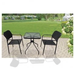 Style Selection Bistro Patio Set - Steel and Resin - Black - 3 Pieces 6 Style Selection Bistro Patio Set - Steel and Resin - Black - 3 Pieces -STYLE SELECTIONS Sales 72255050c L