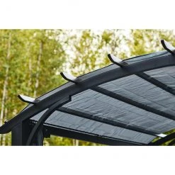 Curved Roof Pergola - 10-ft x 10-ft - Black -STYLE SELECTIONS Sales 72255184c L