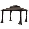 Style Selections 10-ft x 12-ft Brown Gazebo -STYLE SELECTIONS Sales 72255186 L